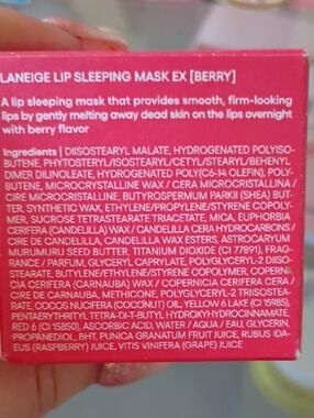 LANEIGE Lip Sleeping Mask EX (Berry) - Bright Pink Packaging